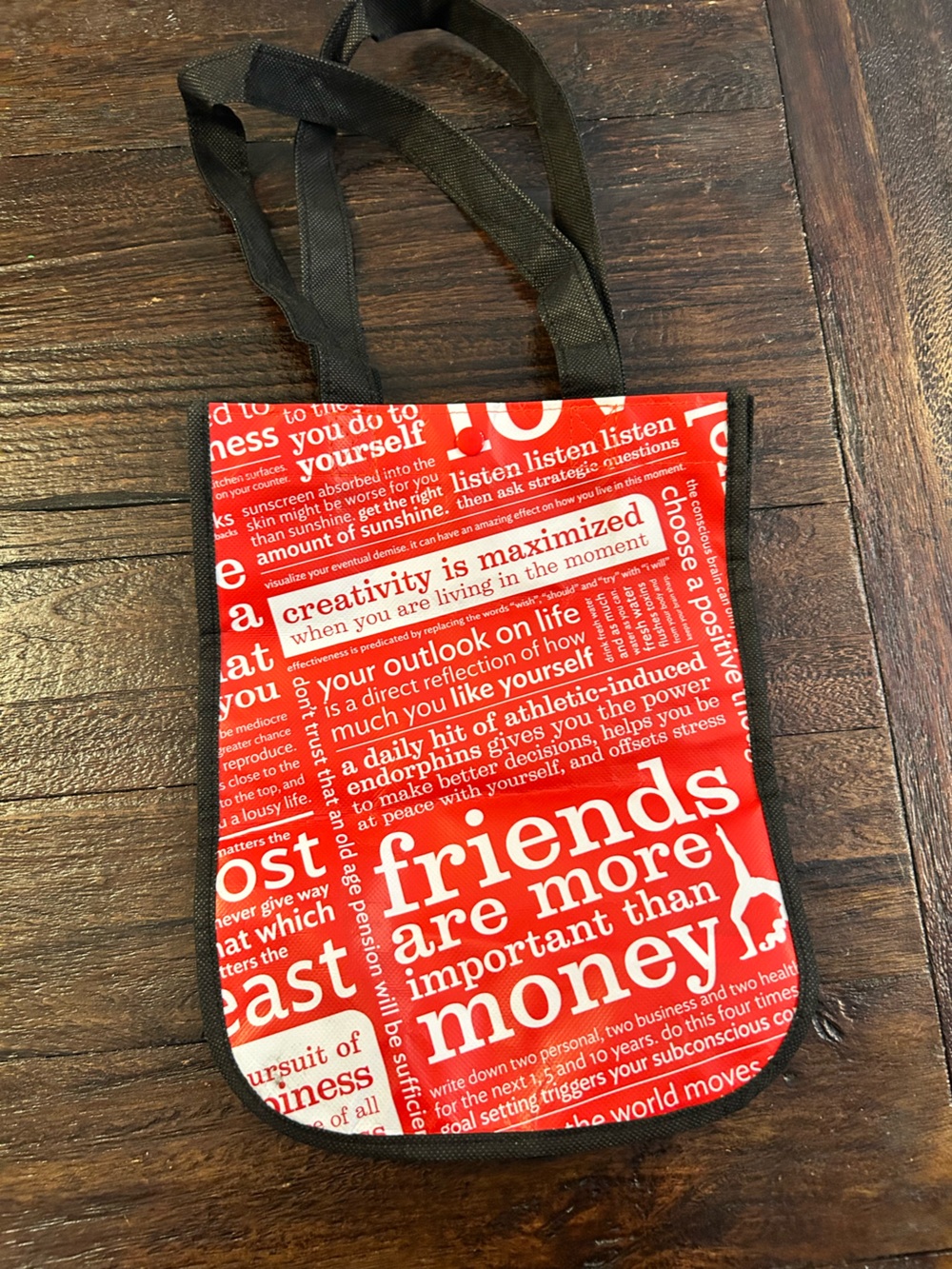 Lululemon Reusable Statement Tote Bag with White Typography - Picture 3 of 4